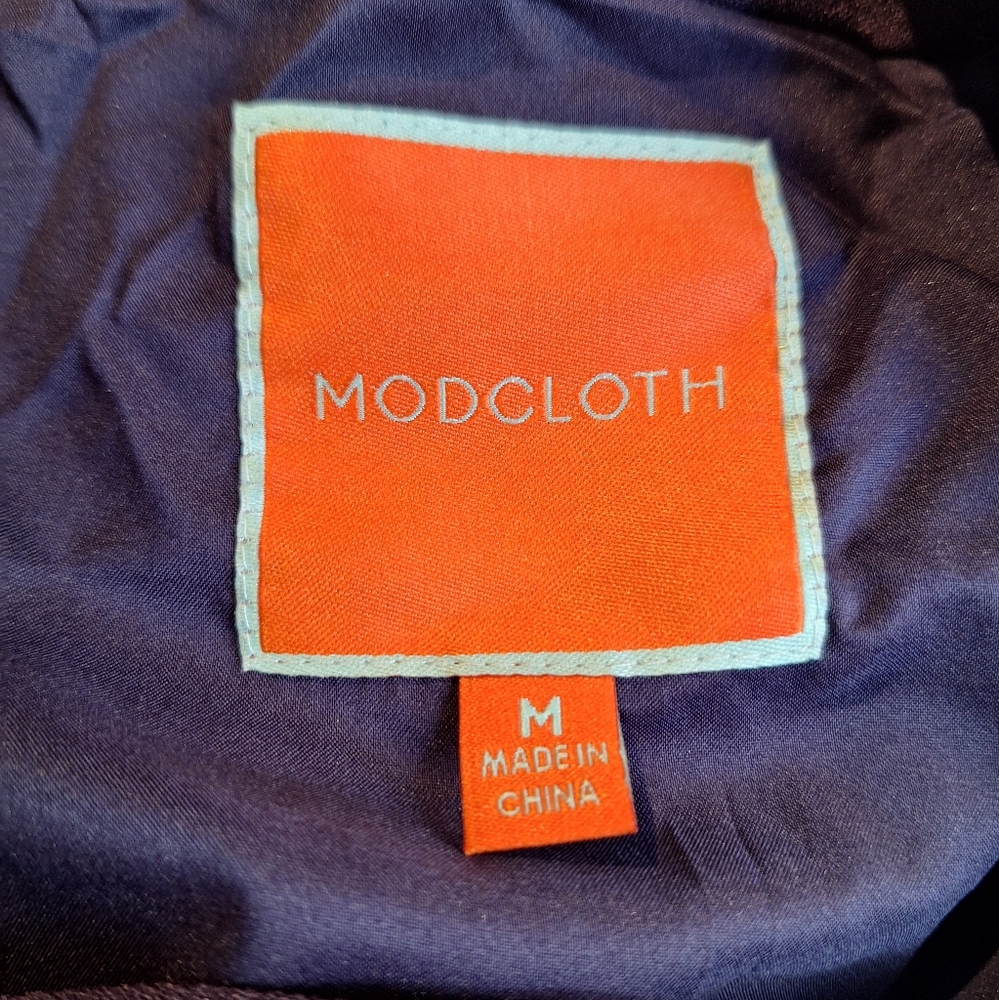 ModCloth Plum Ruffle Dress Size Medium - Picture 7 of 11